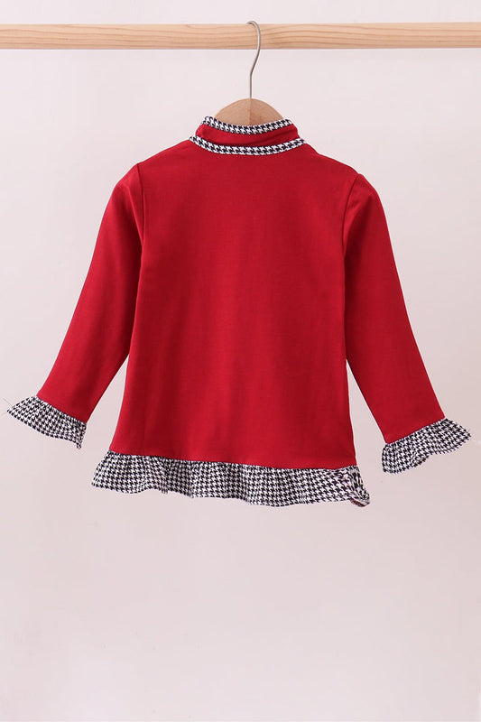 Girls Bama Embroidered Ruffle Pullover