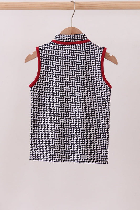 Alabama Embroidered Houndstooth Vest
