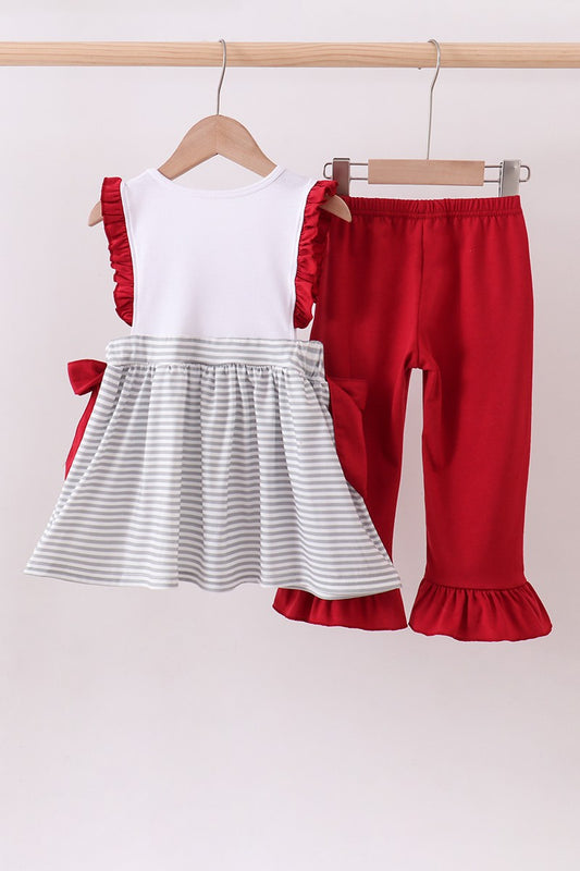 Alabama Embroidered Ruffles & Bows Set