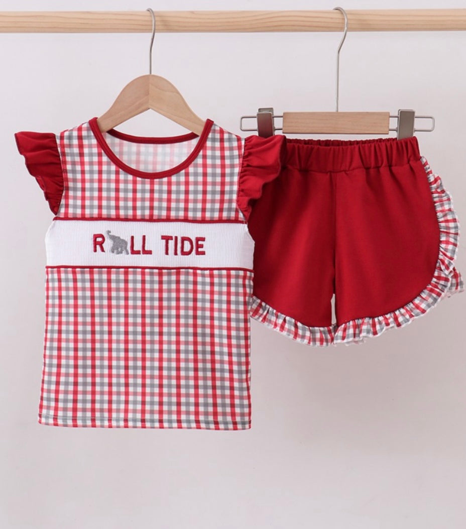 Alabama Smocked Short Set