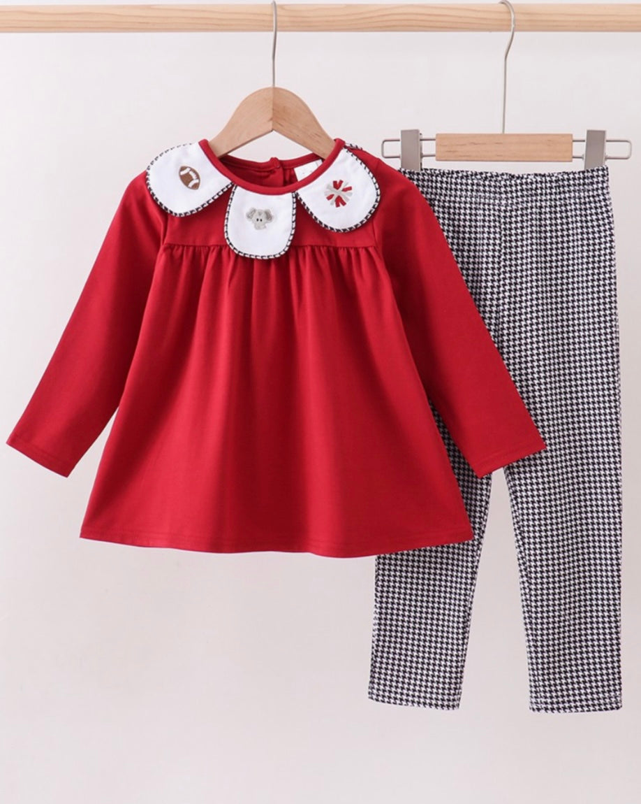 Alabama Girls Embroidered Pant Set