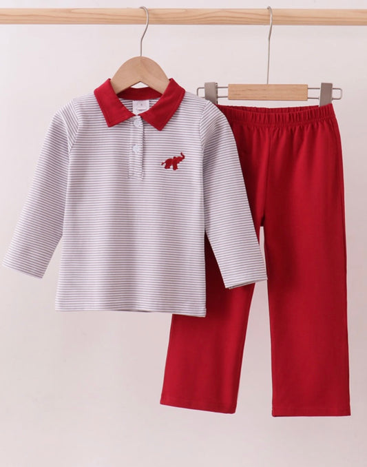 Alabama Boys Embroidered Pant Set