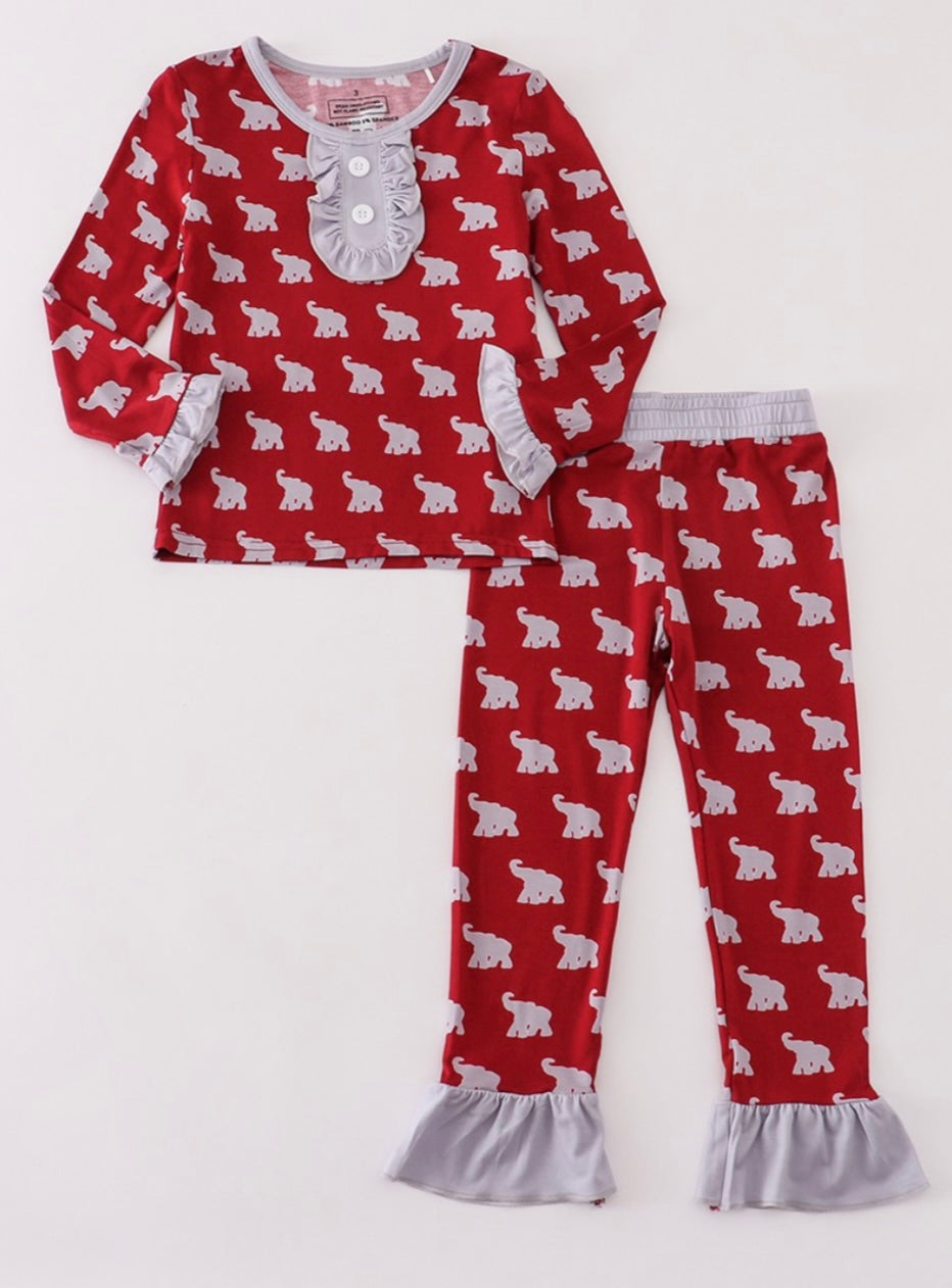 Alabama Elephant Bamboo Pajama Set