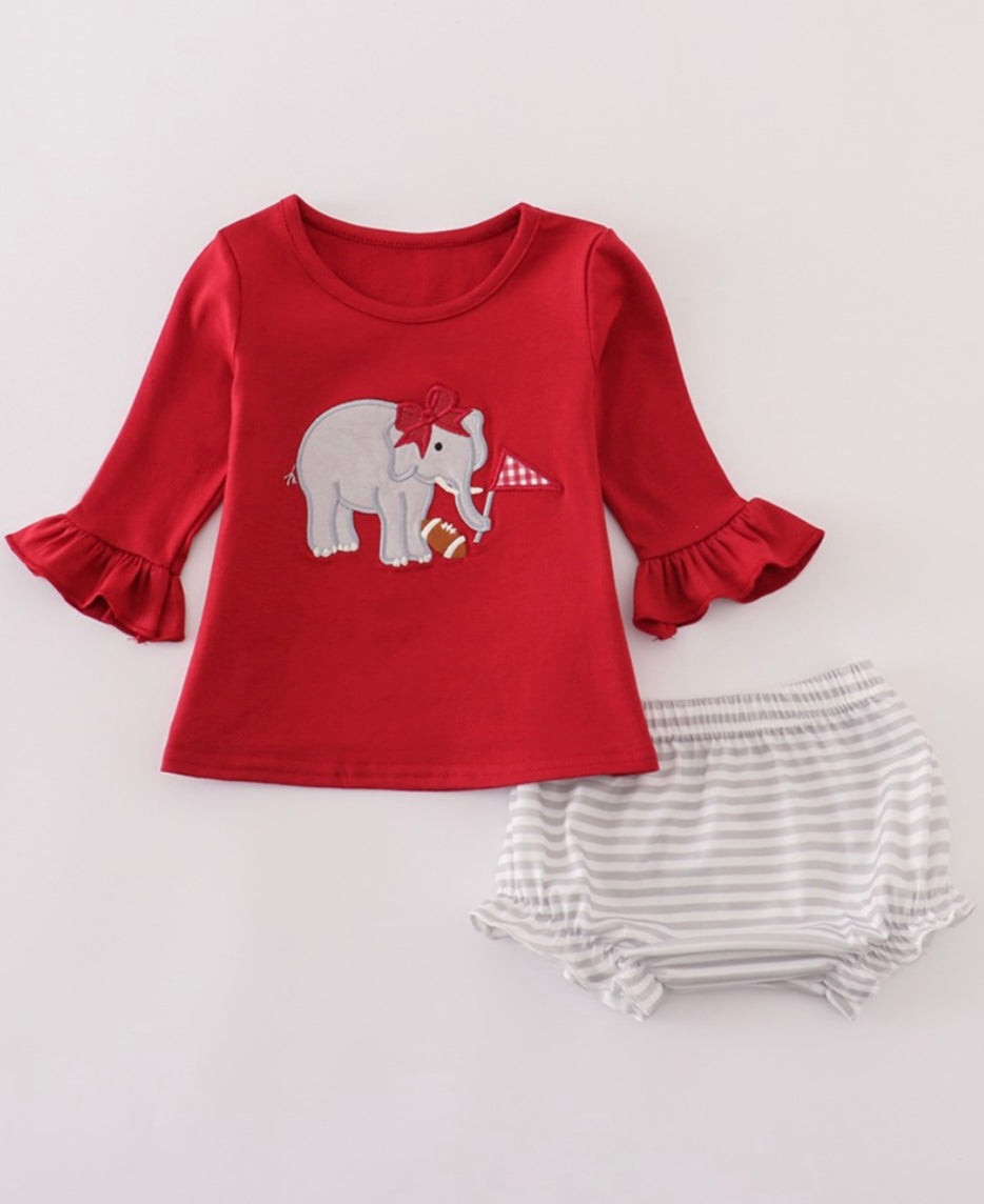 Girls Alabama Appliqué Bloomer Set