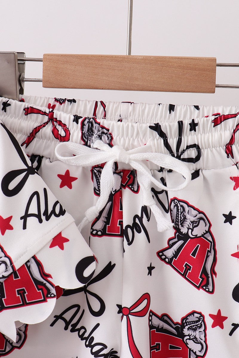 Alabama Scalloped Short Set