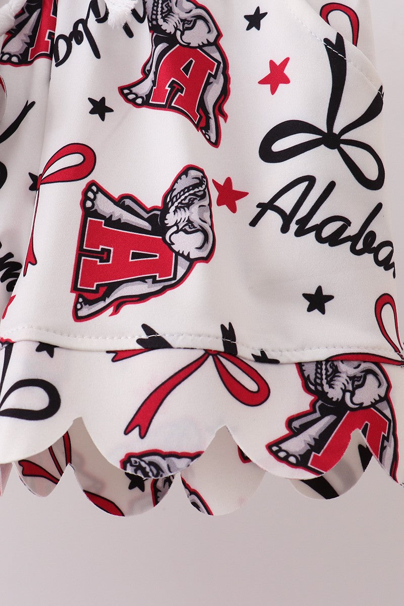 Alabama Scalloped Short Set