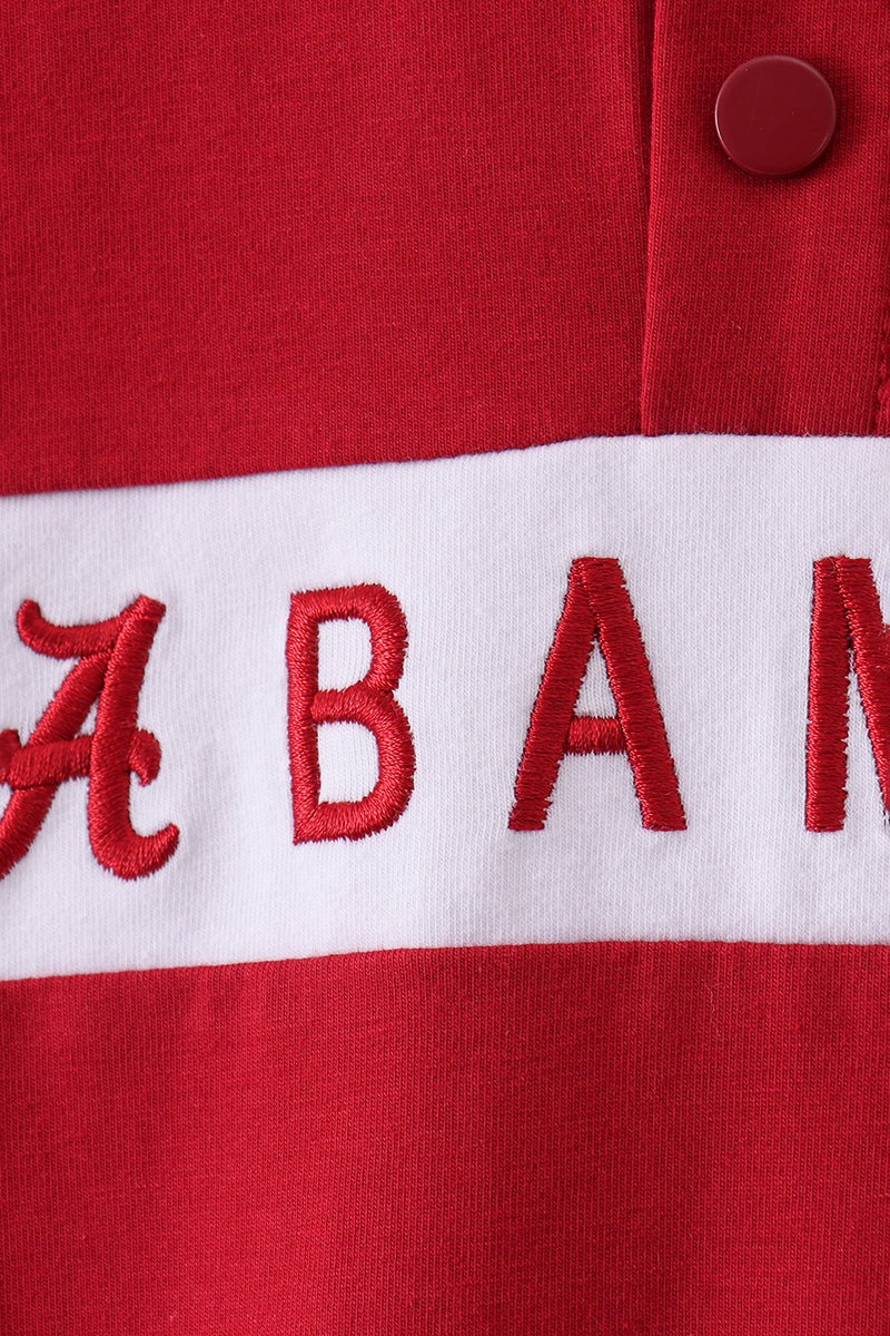Girls Bama Embroidered Ruffle Pullover