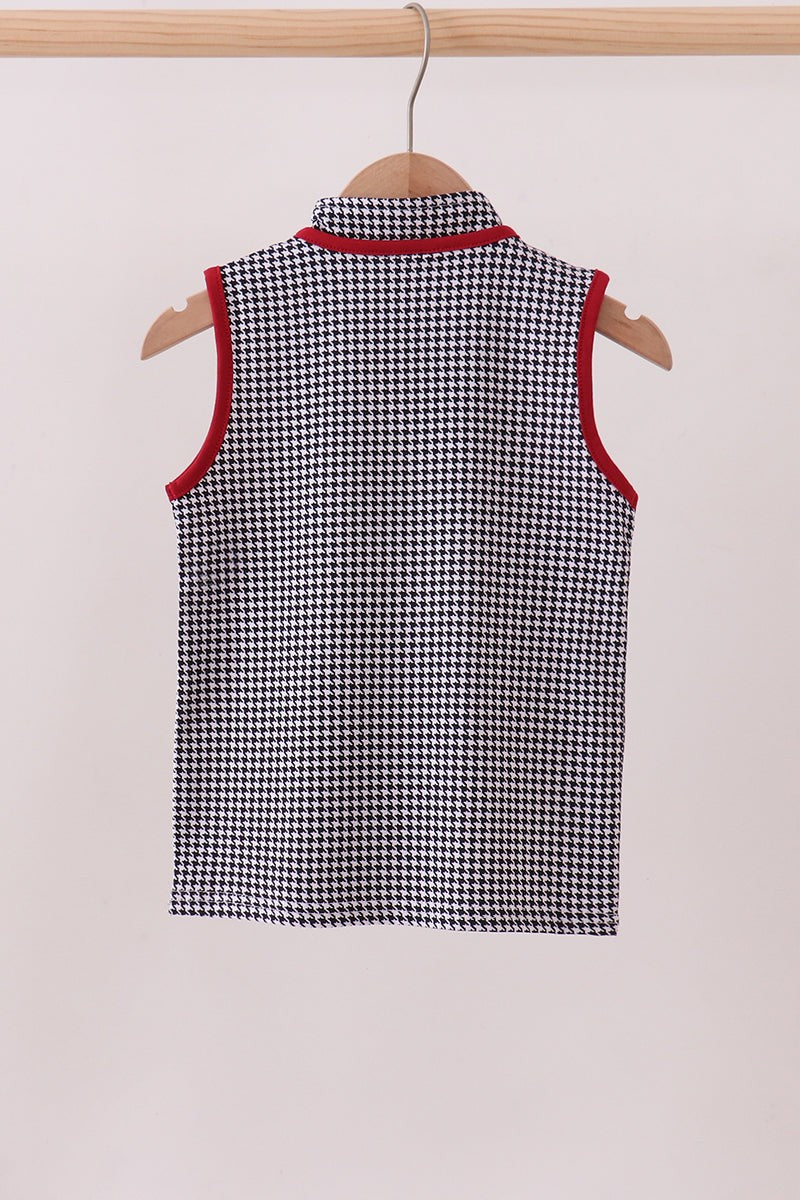 Alabama Embroidered Houndstooth Vest