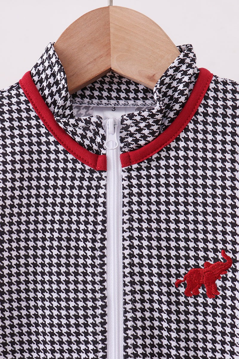 Alabama Embroidered Houndstooth Vest
