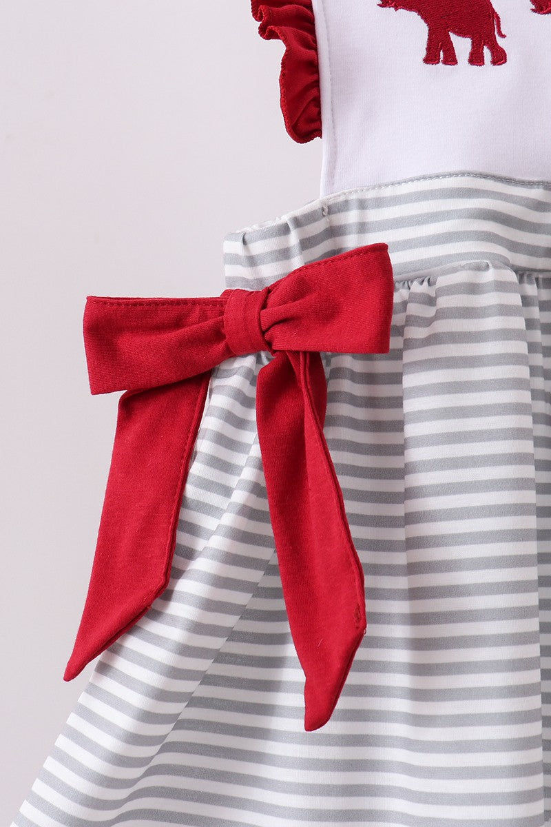 Alabama Embroidered Ruffles & Bows Set