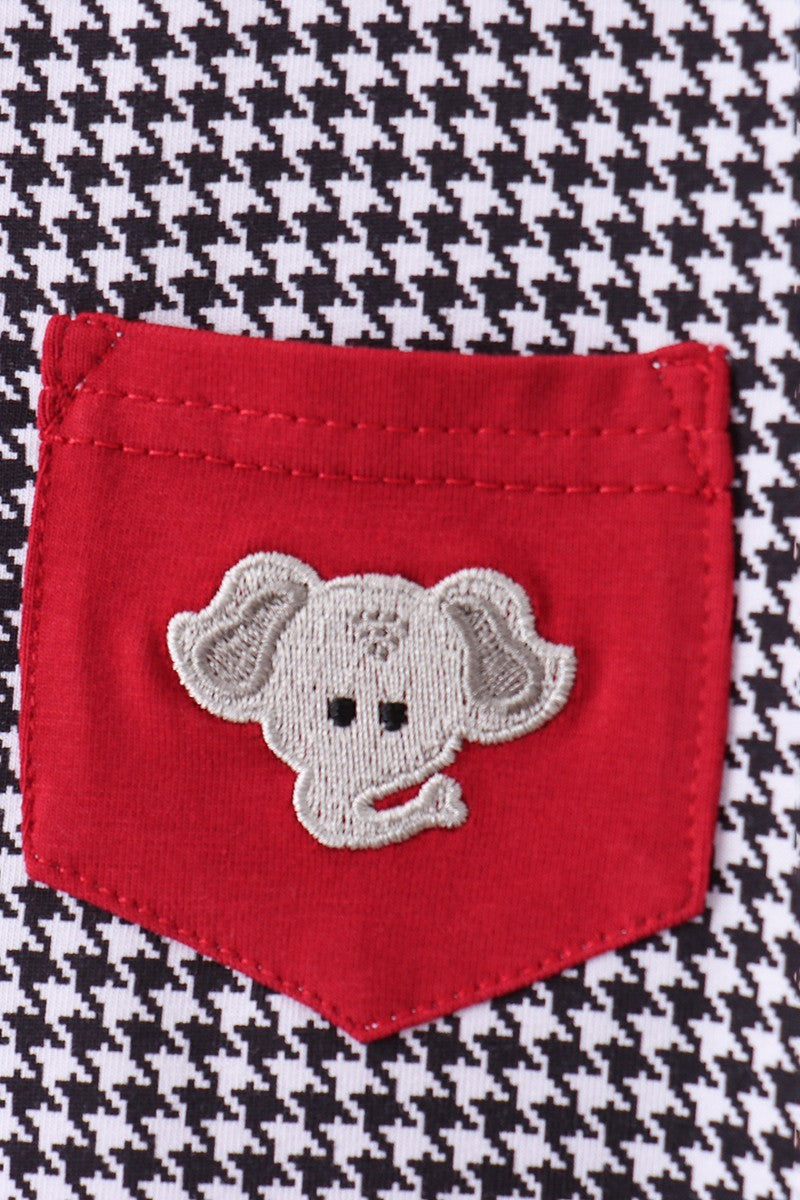 Boys Alabama Houndstooth & Red Pant Set