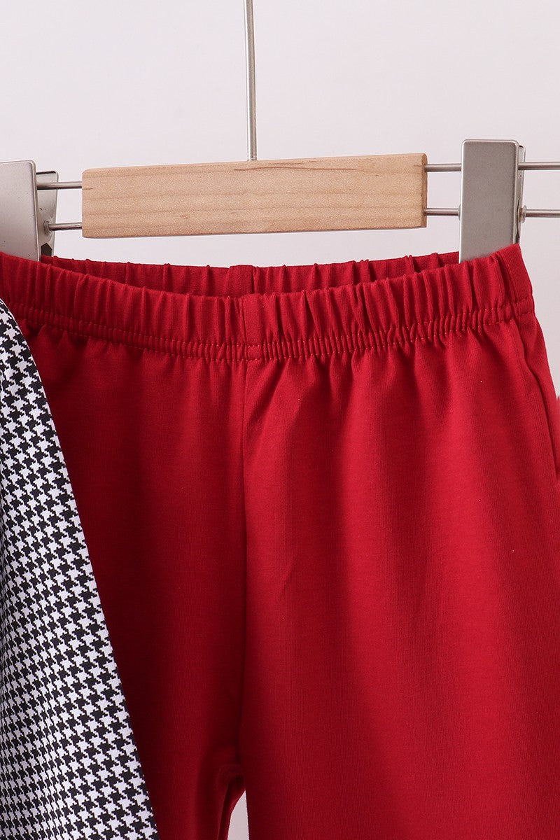 Boys Alabama Houndstooth & Red Pant Set